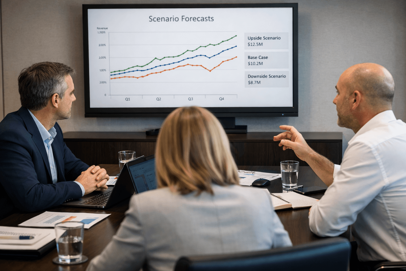 Five advantages of scenario-based forecasting, scenario forecasting using AI in Excel.
